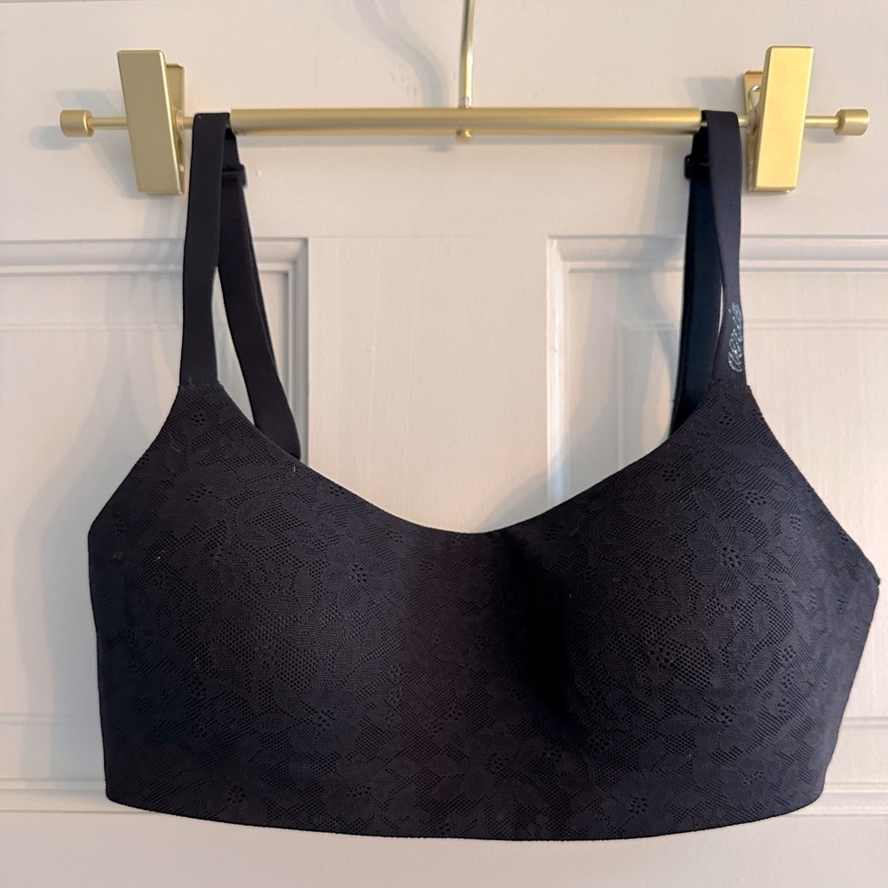 Aerie Smoothez Black Lace Wireless Bralette Size XS